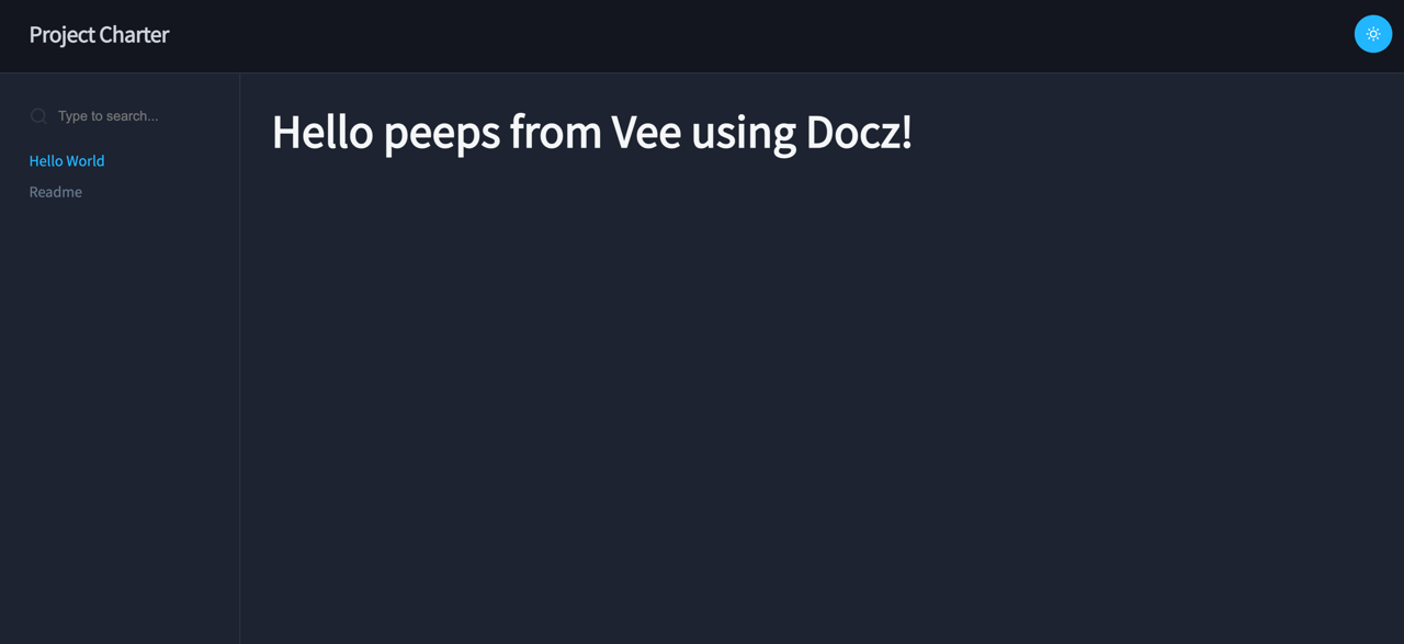Using Docz To Create Project Charters